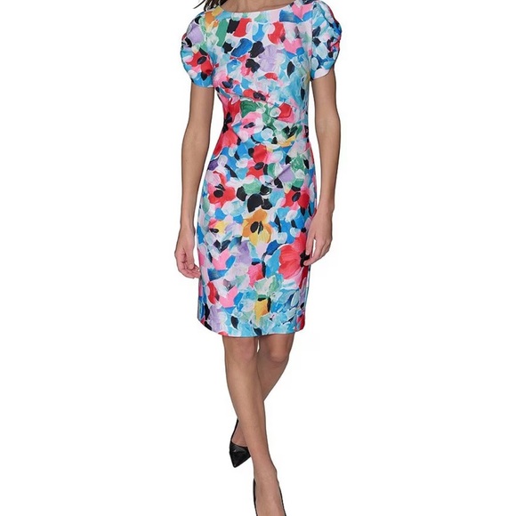 Karl Lagerfeld multi-color Sleeve Sheath Dress - Picture 3 of 6